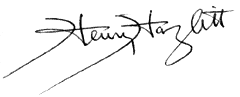 Henry Hazlitt's signature